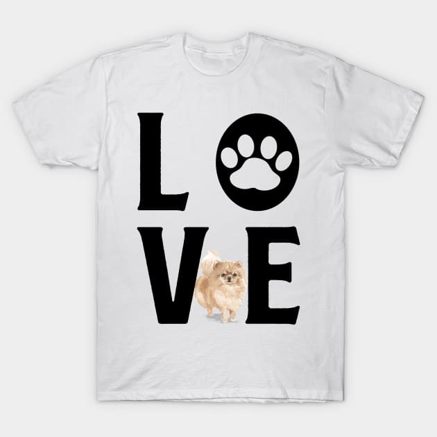 Dog Love - Pommeranian T-Shirt by TKLA